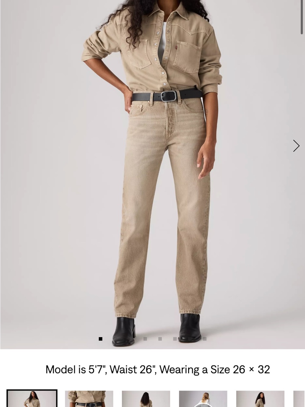 Levi's 501’s Originals-  Light Brown Straight Jeans
